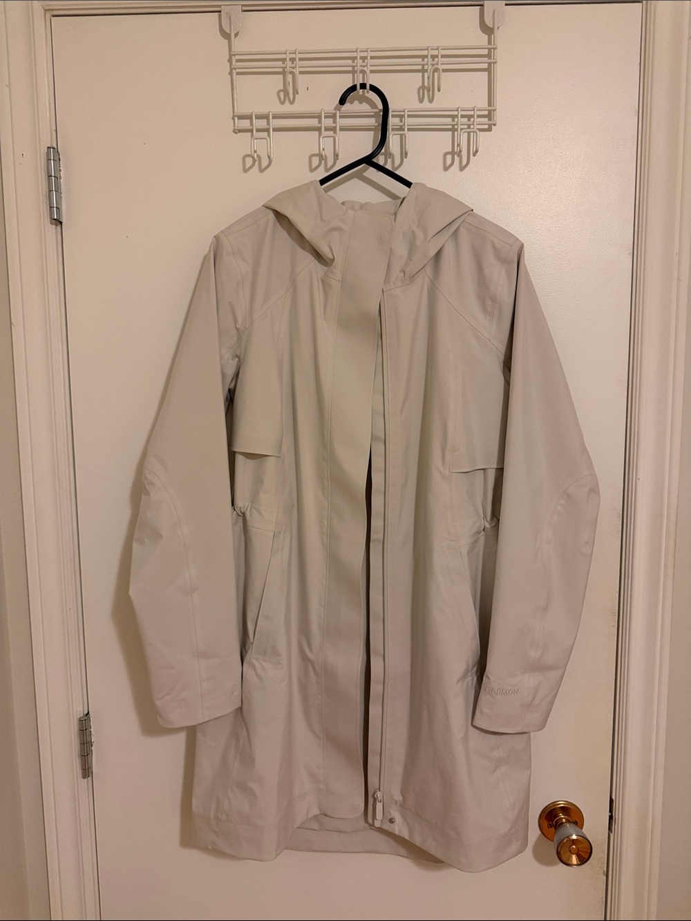 lululemon athletica Light Gray Hooded Trench Coat